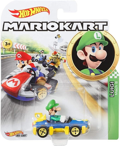 Carro Hot Wheels Luigi Standard Kart - Mario Kart