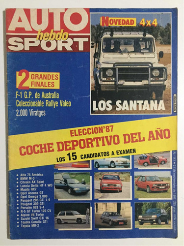 Revista Auto Hebdo Sport # 141. Coche Deportivo De 1987