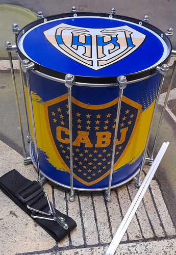 Repique Murga 12x12 Super Completo Futbol/boca El Mejor! Azul Acero