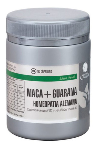 Maca + Guaraná Homeopatía Alemana® X 90 Caps