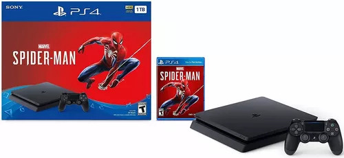 Play Station 4 Slim Spiderman Edition +5 Juegos Digitales 