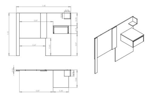 Imagen 3 de 9 de Respaldo Para Sommier Cama 80 A 100 Cm Melamina +