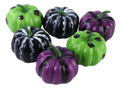 6 Piezas De Calabazas Artificiales Falsas Modelo De Mesa