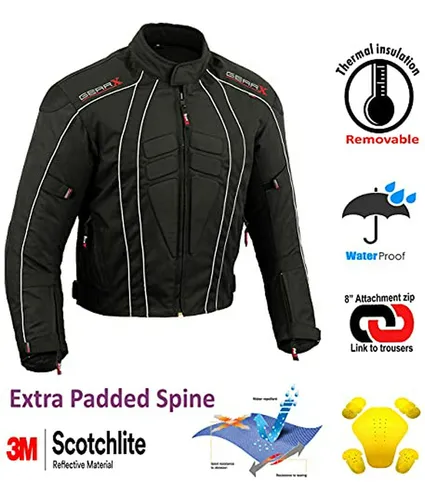 Chaqueta De Moto Gearx Dry-lite Impermeable Y Protectora