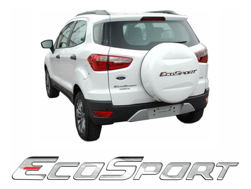 Adesivo Compatível Com Ecosport Estepe Step 3d Cromado Rs03 Cor FORD ECOSPORT RESINADO CROMADO
