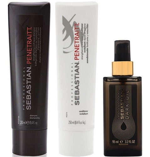 Shampoo 250ml + Conditioner + Dark Oil Sebastian Penetraitt