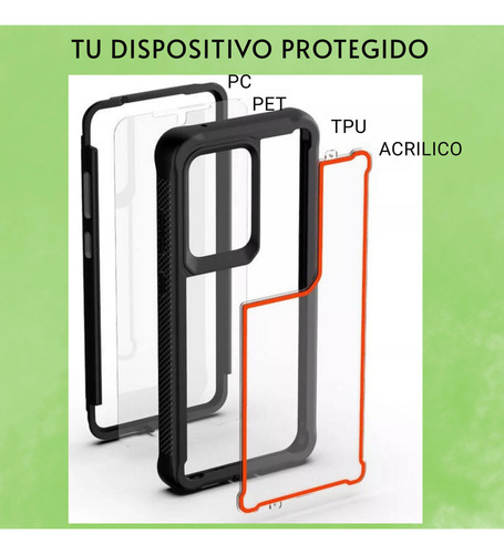 Funda Para Galaxy A50 Con Mica Varios Modelos Antigolpes Negro-dorado Air Case