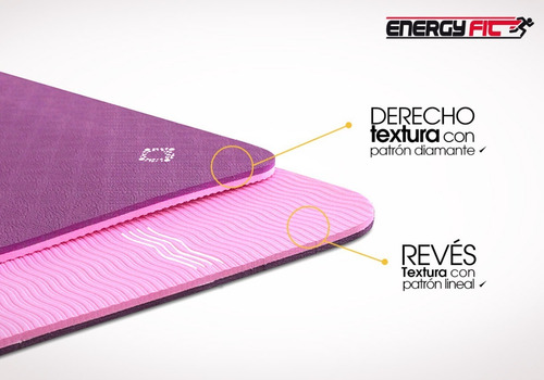 Imagen 3 de 8 de Mat Yoga Tpe Caucho Colchoneta Pilates 10mm 180x80 + Bolso