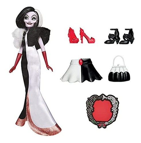 Disney Villains Cruella De Vil - Muñeca De Moda, Accesorios