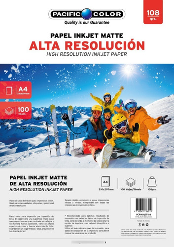 Papel De Alta Resolución Para Inkjet/pcpinkjet108