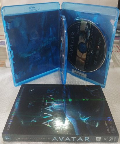 Blu-ray Avatar Edição Estendida De Colecion. 3 Discos Zerado