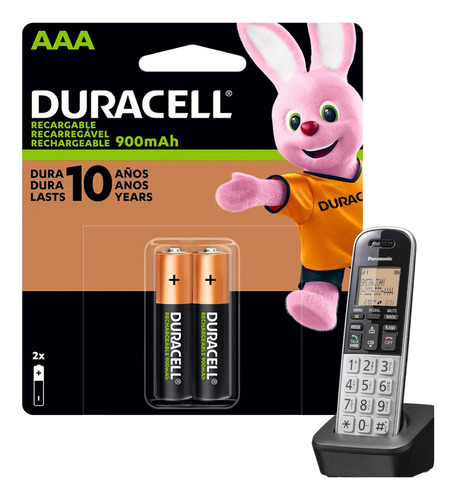 Pilas Aaa Duracell 2 Piezas Recargables 900 Mah