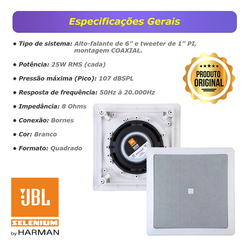 Kit Som Ambiente Frahm 2700 + 12 Caixas Jbl 25w Para Embutir