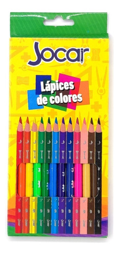 6 Colores Largo C/12 Redondo Jocar Sin Madera Calidad