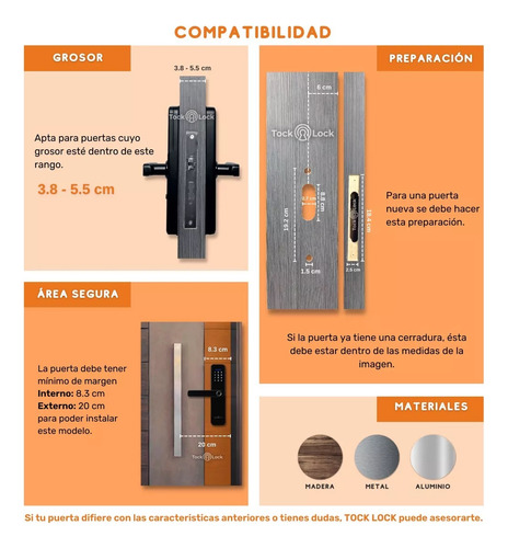 Cerradura Electrónica Con Huella Biometrica Wifi Smart Lock