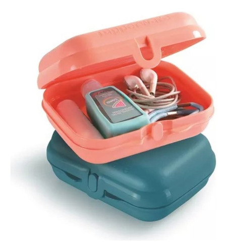 Multiaccesorios Organizador Tupperware Estuche Hermético Azul Petróleo