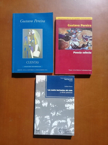 Libros De Gustavo Pereira. Poesía. Autor Venezolano
