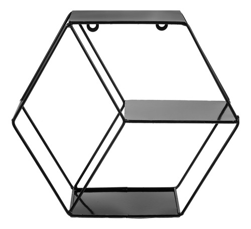 Estante De Decoración De Pared Hexagonal Negro Para Decoraci