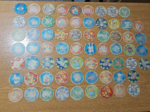 Tazos Pokemon! Grandes Varios 67 En Total!!