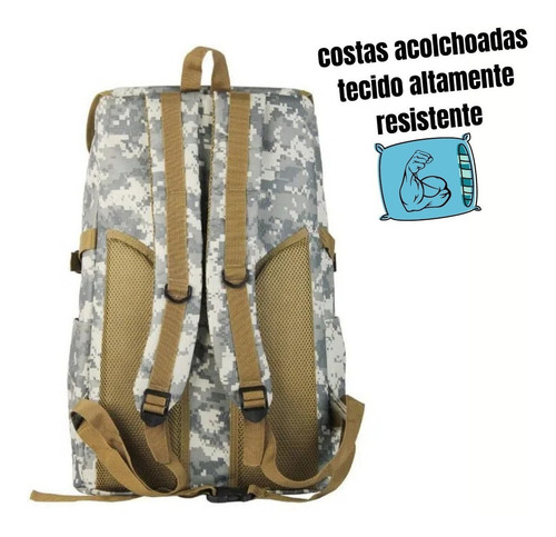 Imagem 4 de 5 de Mochila Feminina Masculina Trilha Tática Mormaii 40 Litros