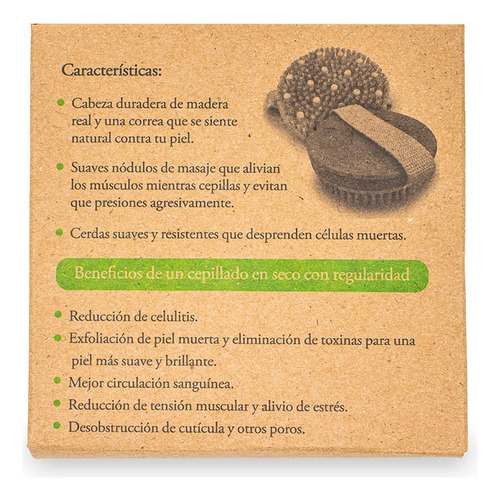 Cepillo Corporal De Cerdas Naturales, Cepillo Para Masaje