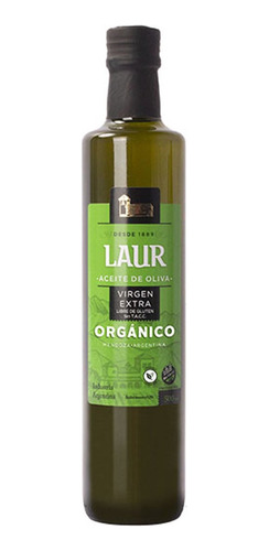 Aceite de oliva Laur extra virgen orgánico sin tacc 500ml
