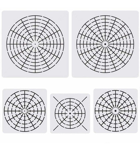 Juego Plantilla Para Pintura Diseño Mandala Punto 8 12