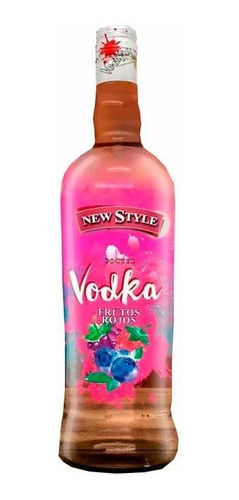 Pack X 3 Unid Vodka  Frutos Rojos 1 Lt New Style Gin Y Vodk