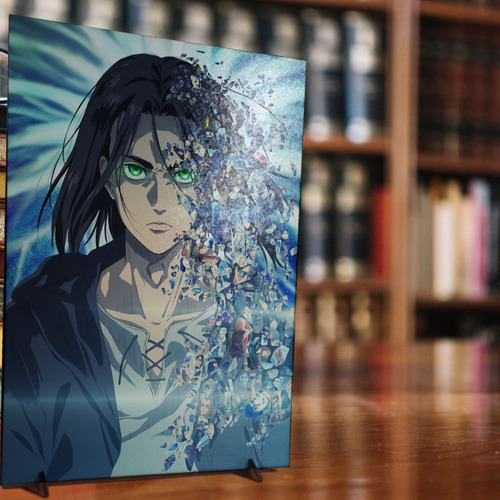 Placa Eren del fundador de Shingeki No Kyojin Attack On Titan, color marrón