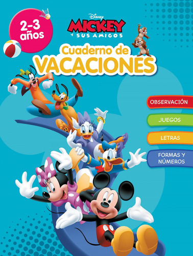 Libro: Cuaderno De Vacaciones Mickey. 2-3 Años (aprendo Con 