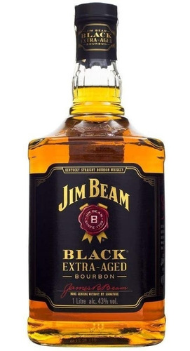 Imagem 1 de 2 de Uísque Bourbon Jim Beam Black Estados Unidos Da América 1l