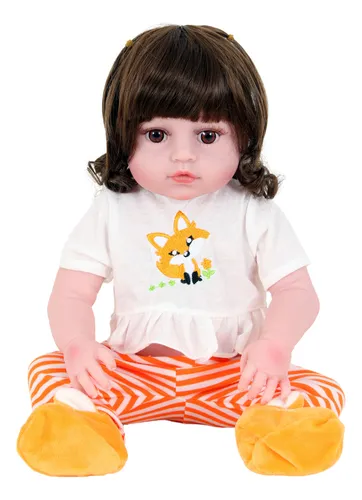Bebe Sweetie Reborn r Raposa Silicone Doll Pode Dar Banho