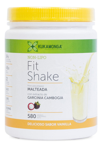 Bajar De Peso, Non Lipo Fit Shake - 580 G Sabor Vainilla