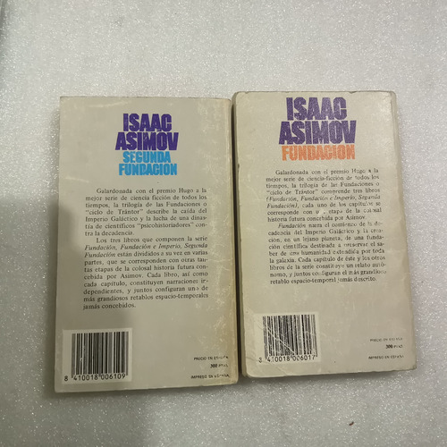 Fundación Y Segunda Fundación Isaac Asimov 2 Libros De 1984 (Usado)