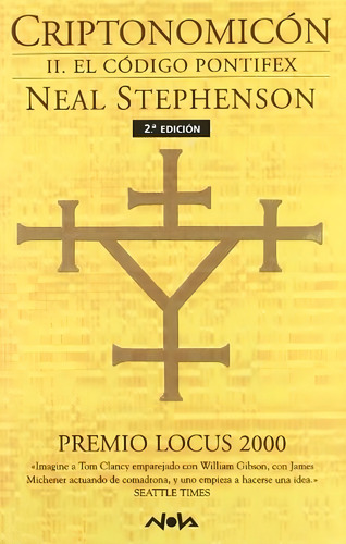 El Cãâ³digo Pontifex (criptonomicãâ³n 2), De Stephenson, Neal. Editorial Nova, Tapa Blanda En Español