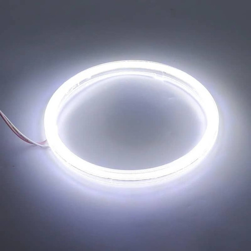 X2 Anillos Luz Led Circular Universal Ojos De Ángel Blanco