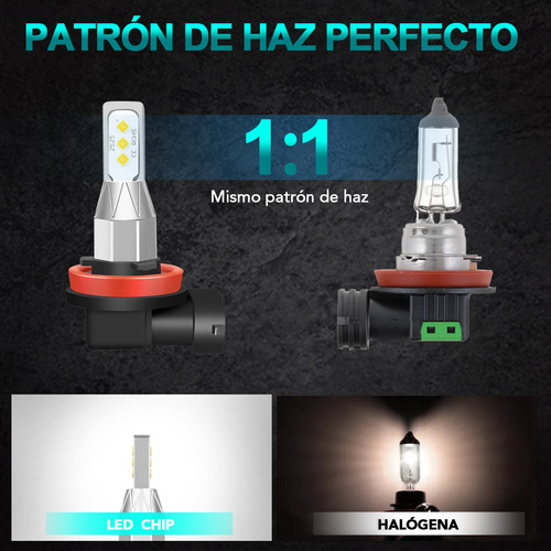 2 Faros Antiniebla Led H11 H8 Para Toyota Corolla 2009-2016