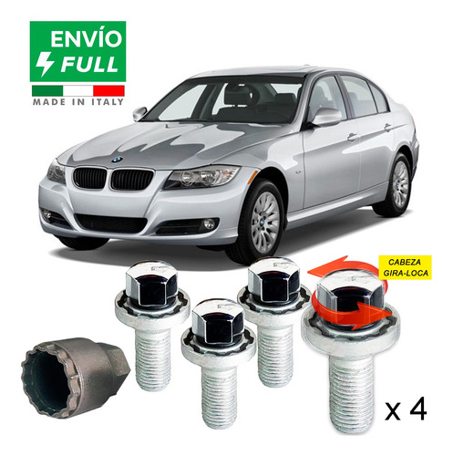 4 Tornillos De Seguridad Bmw 05 - 12 Gorilla