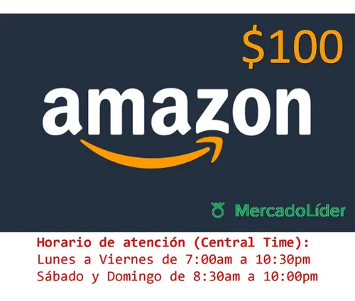 Tarjeta Digital Amazon Mx 100 Pesos Entrega Inmediata MercadoLibre