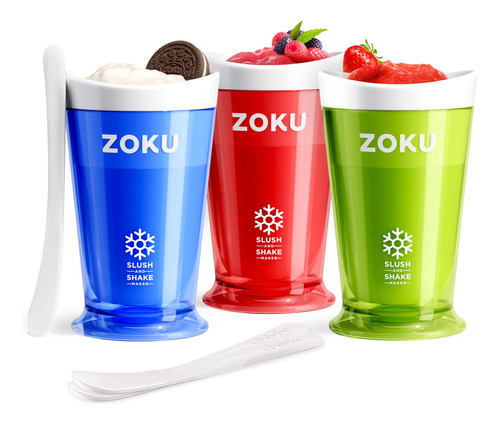Zoku Original Slush And Shake Maker, Paquete De 3 Vasos Par.