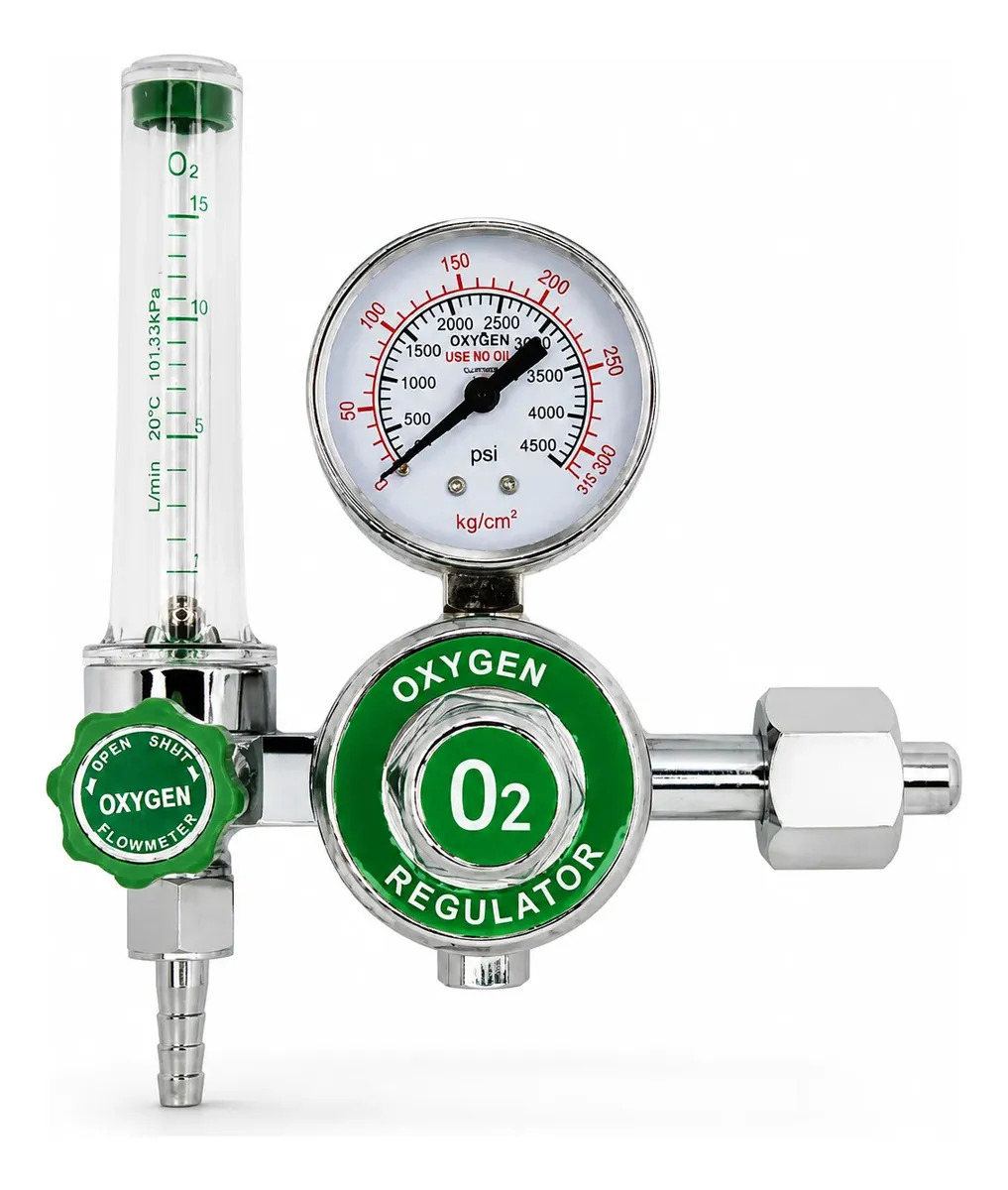 Válvula Regulador P/ Cilindro Oxigênio (o2) Com Fluxômetro