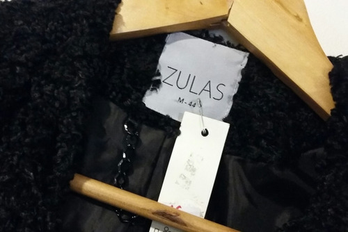 Saco Negro Zulas Peludo Talle 44 Nuevo Entrega Ya