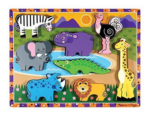 Melissa & Doug Safari Rompecabezas De Madera Chunky (preesco