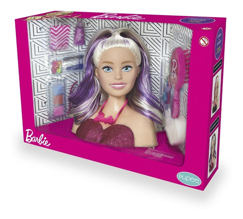 Imagem 8 de 9 de Busto Barbie Styling Head Faces Maquiagem E Acessórios Pupee