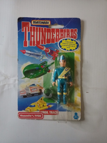 Thunderbirds Matchbox, Virgil Tracy, Figura Vintage Año 1994