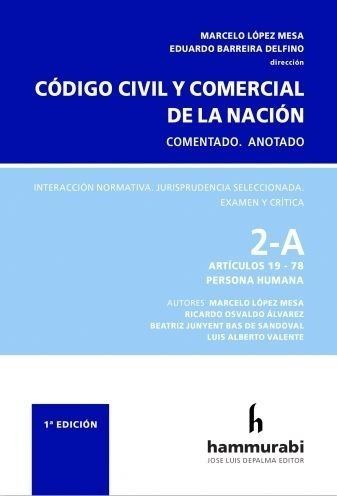 Código Civil Y Comercial. Comentado. Tomo 2 A - López Mesa, 