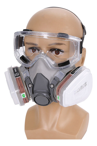 Respirador Facial Completo Reutilizable Y Gafas Protectoras
