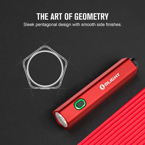 Linterna Olight Diffuse Recargable Edc 700 Lúmenes Roja