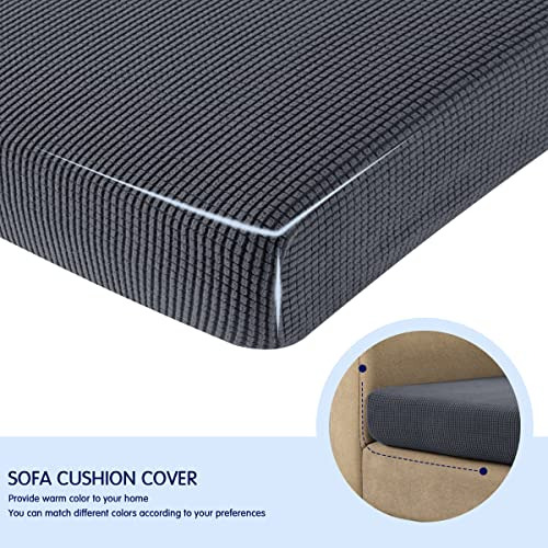 Funda Cojín Elástica Suave Para Sofá, Elastano, Gris, Chico