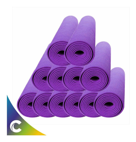 Colchoneta Mat Yoga X 10 Unidades 4 Mm Fitness Enrollable